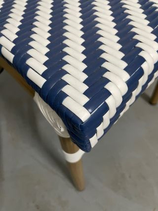 Silla exterior aluminio y Ratán sintético