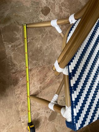 Silla exterior aluminio y Ratán sintético