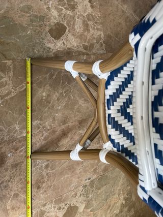 Silla exterior aluminio y Ratán sintético