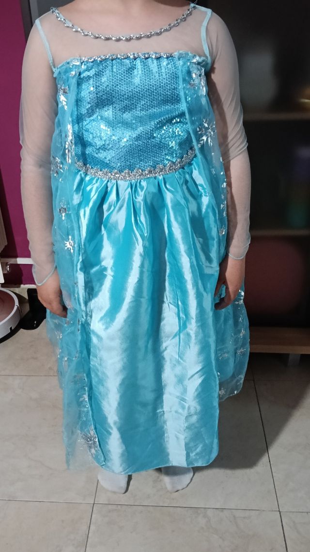 Disfraz frozen con diadema trenza