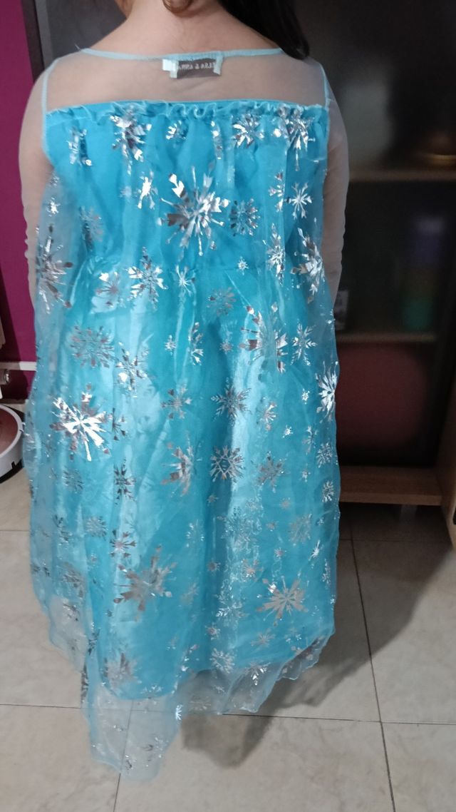 Disfraz frozen con diadema trenza