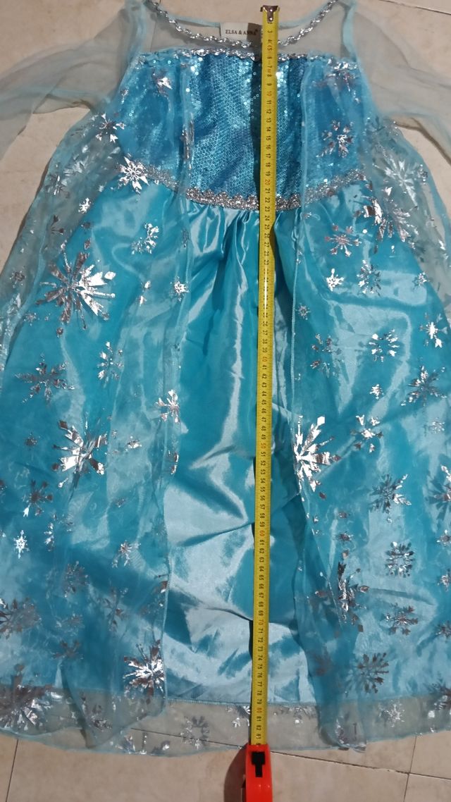 Disfraz frozen con diadema trenza