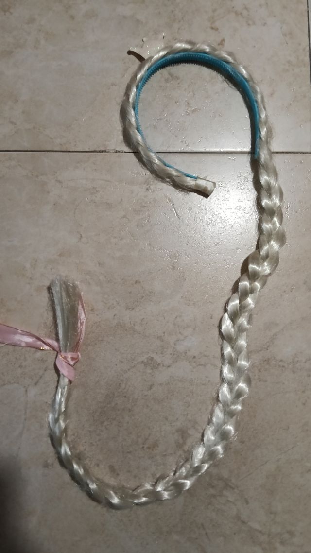 Disfraz frozen con diadema trenza