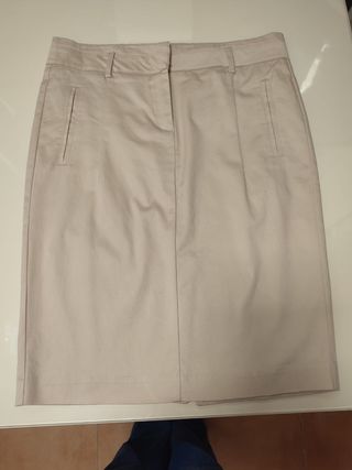 Falda beige Zara TM