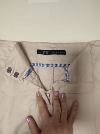 Falda beige Zara TM