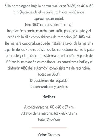 Silla de coche Nurse de Jané