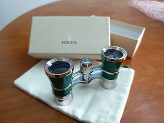 BINOCULARES ROLEX VERDE Y PLATA