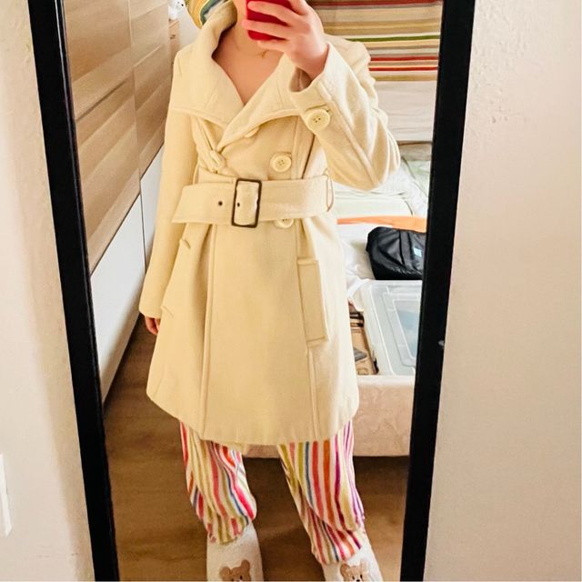 Abrigo largo beige