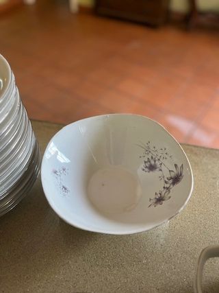 Vajilla de porcelana antigua