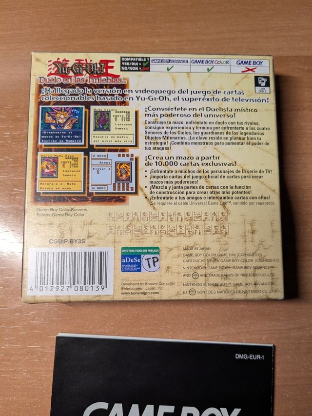 YuGiOh Duelo en las tinieblas Gameboy