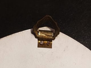 Madonna in preghiera in metallo a sbalzo anni 50