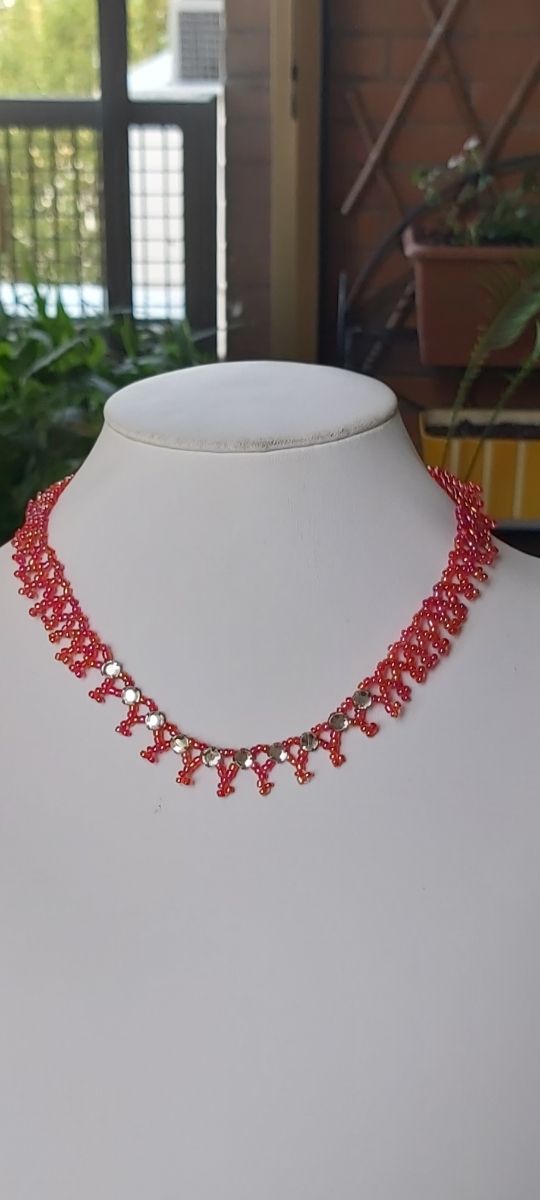 Collana girocollo con perline Vintage anni80