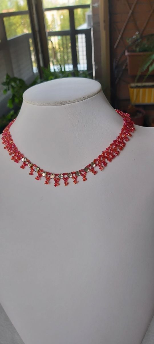 Collana girocollo con perline Vintage anni80