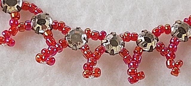 Collana girocollo con perline Vintage anni80