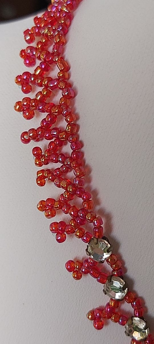 Collana girocollo con perline Vintage anni80