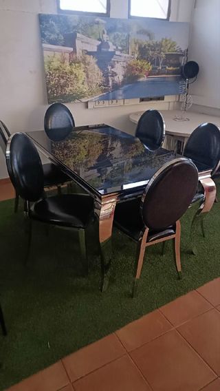 COMEDOR DE VANGUARDIA NUEVO BLANCO Y NEGRO