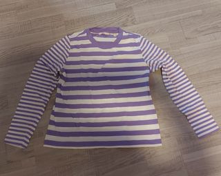 Lote 2 camisetas manga larga morada lila