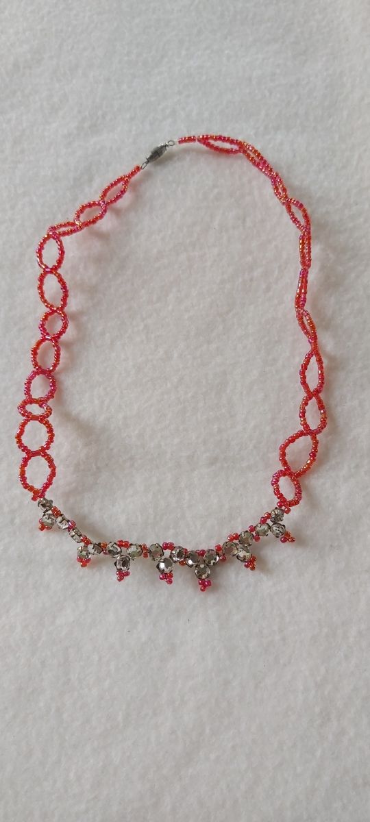 Collana girocollo con perline Vintage anni80