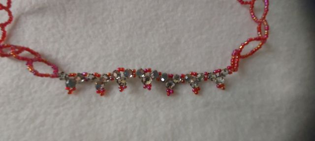 Collana girocollo con perline Vintage anni80