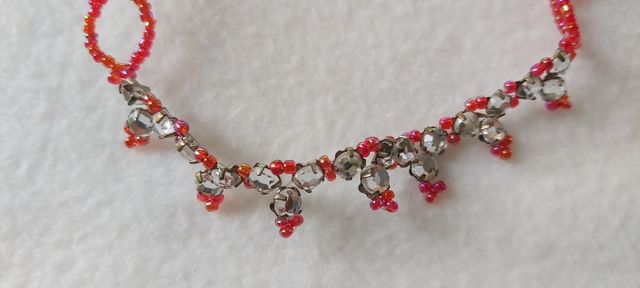 Collana girocollo con perline Vintage anni80