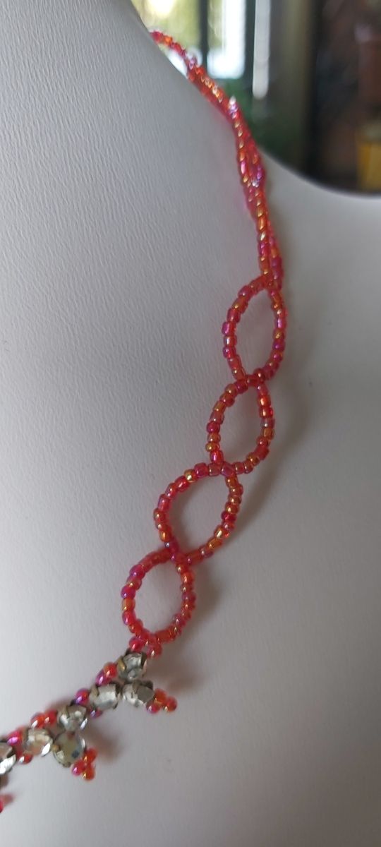 Collana girocollo con perline Vintage anni80