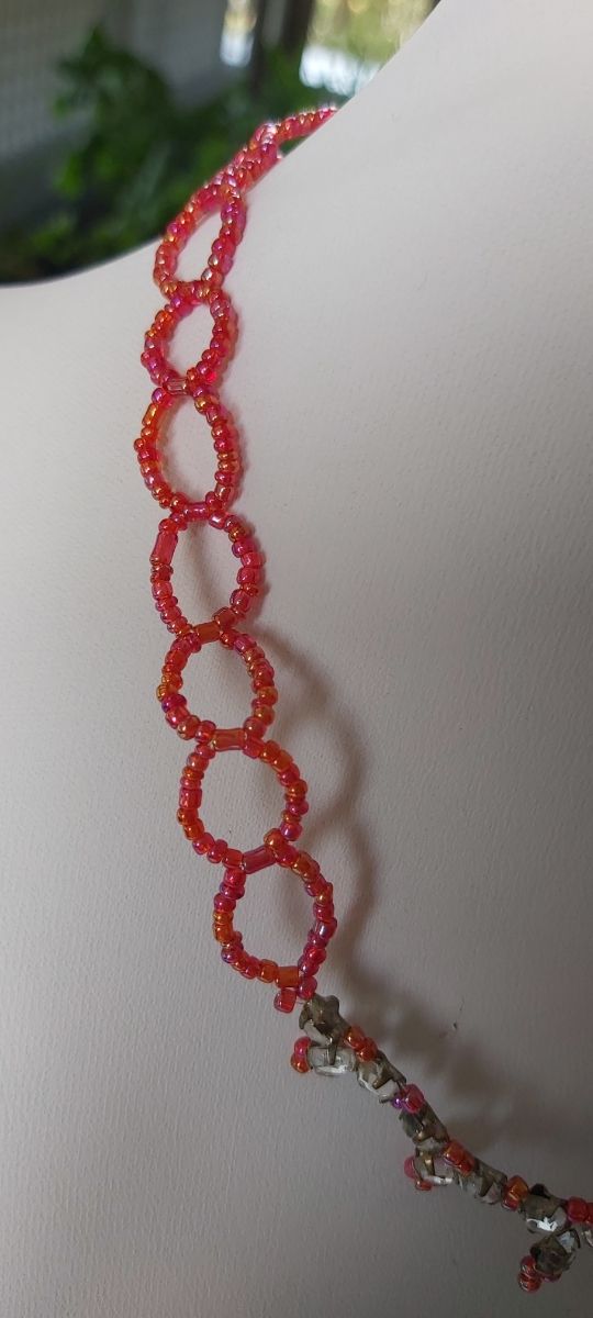 Collana girocollo con perline Vintage anni80