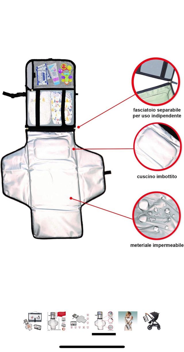 Cambiador portatil de pañales 