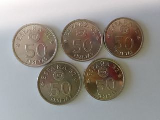 Monedas de 50 pesetas España'82 