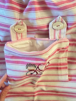 Mochila de cuerdas rosa