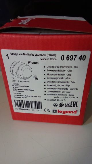 Sensor de movimento Legrand NOVO 