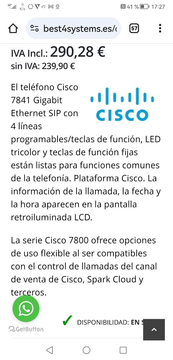 TELEFONOS CISCO Ip