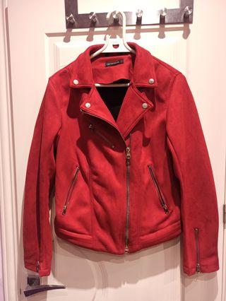 Chaqueta biker roja 