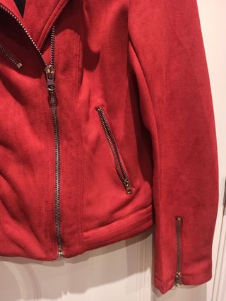 Chaqueta biker roja 