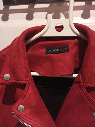 Chaqueta biker roja 