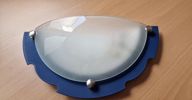 Aplique de pared, media luna azul