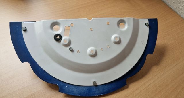 Aplique de pared, media luna azul