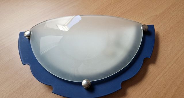 Aplique de pared, media luna azul