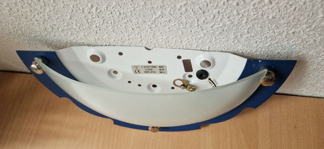 Aplique de pared, media luna azul