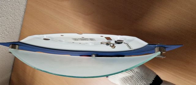 Aplique de pared, media luna azul