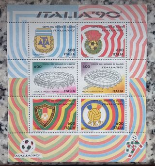 Foglietto francobolli Italia '90