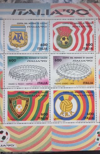 Foglietto francobolli Italia '90