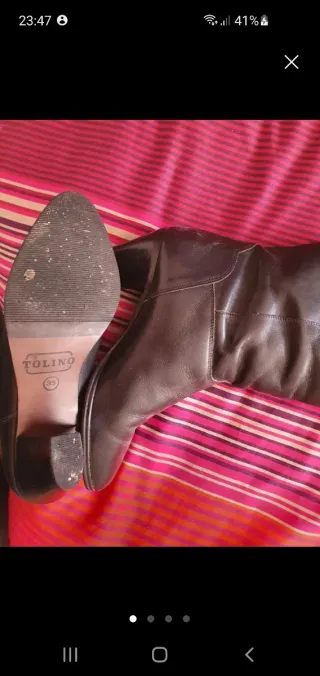 Botas altas de cuero marca tolino talla 35