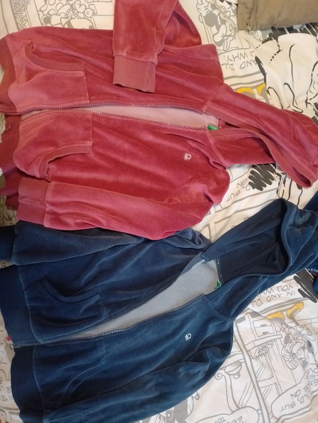 Chaqueta chándal niña terciopelo benetton