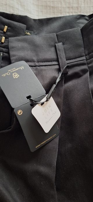 Falda midi negra Massimo Dutti