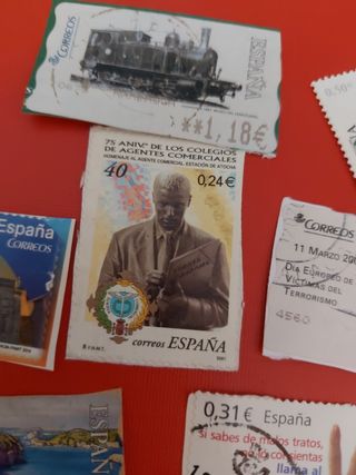 Sellos conmemorativos antiguos, con y si