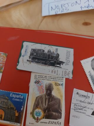 Sellos conmemorativos antiguos, con y si