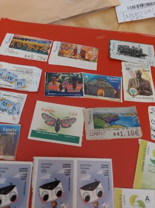 Sellos conmemorativos antiguos, con y si