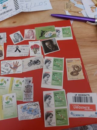 Sellos conmemorativos antiguos, con y si