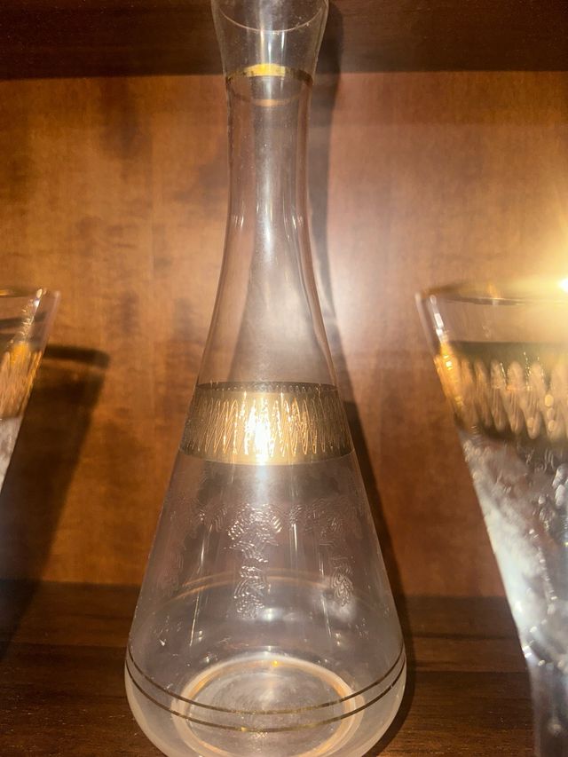 Set bottiglia e 4 calici