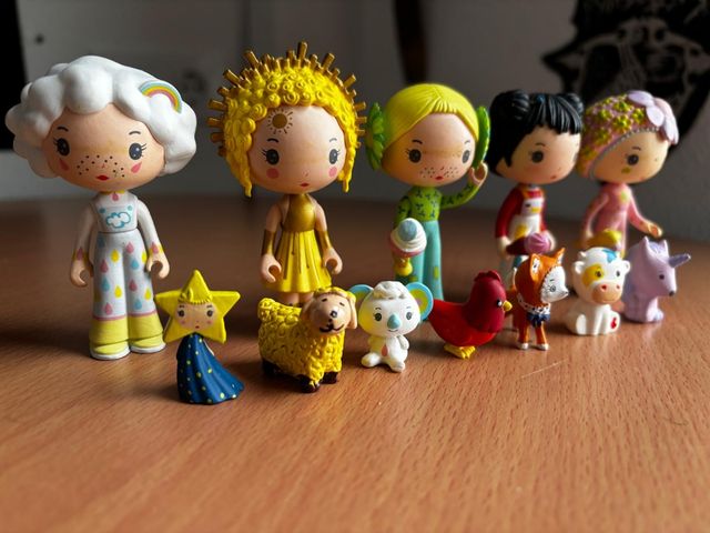 SET DI 5 BAMBOLE MINYLY CON ANIMALI DOMESTICI in vendita o cambio